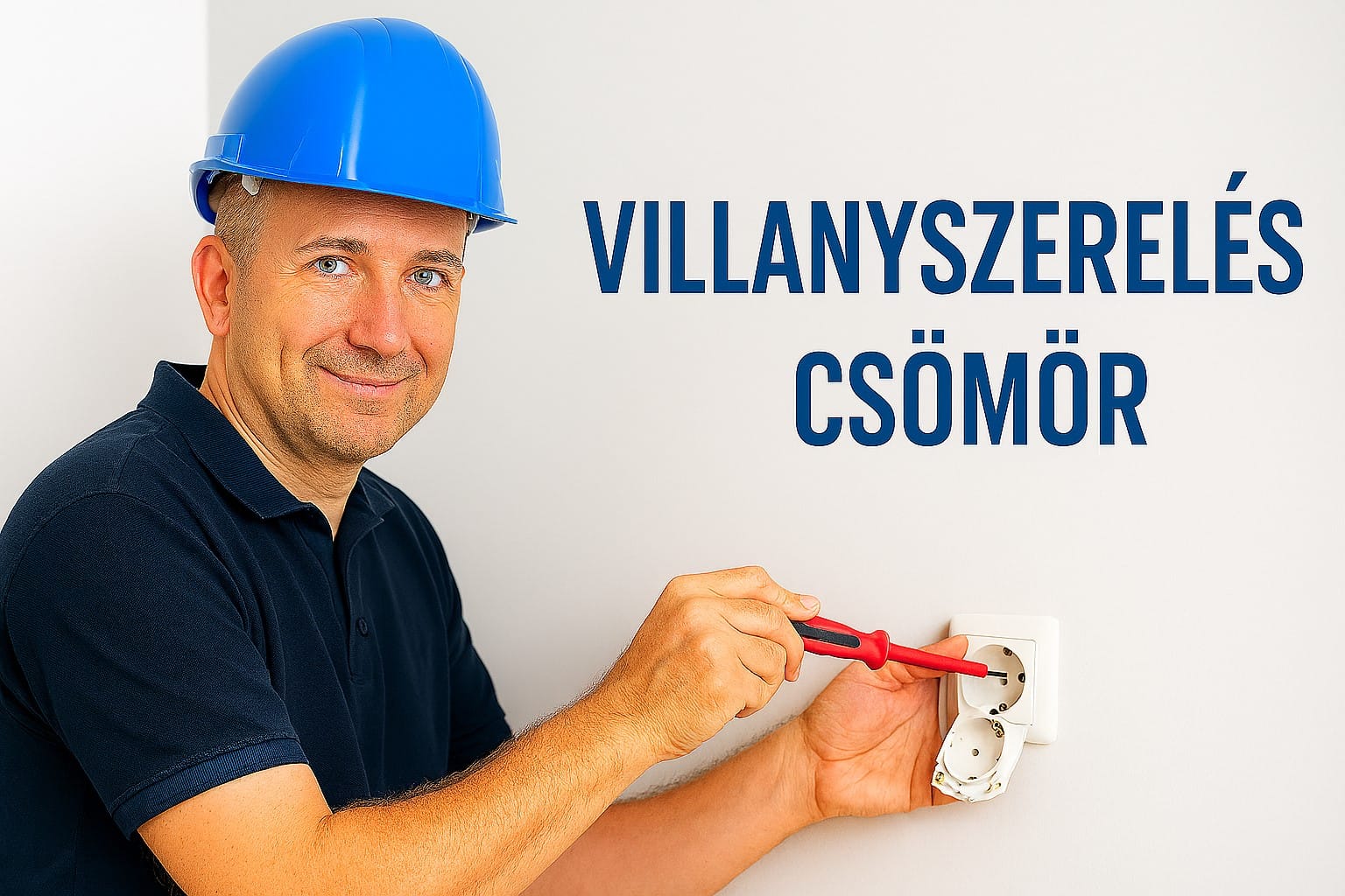 Zoltán villanyszerelő konnektor szerelés közben Csömörön – Schneider Cedar Plus aljzat bekötése