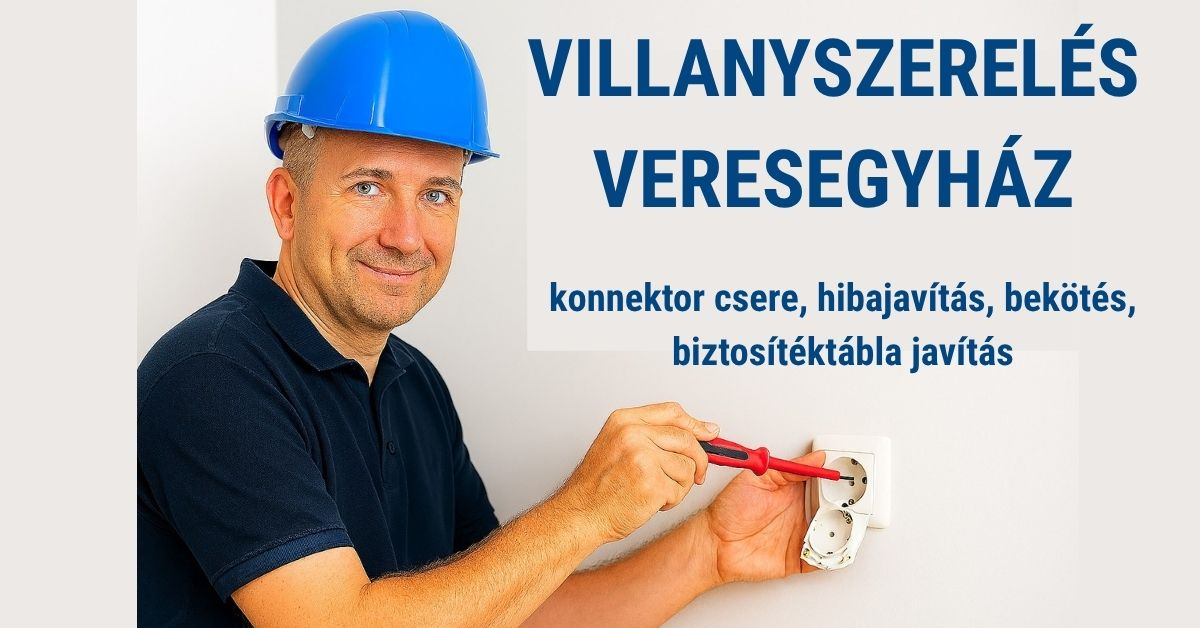 Tóth Zoltán villanyszerelő Schneider Asfora konnektort szerel Veresegyházon