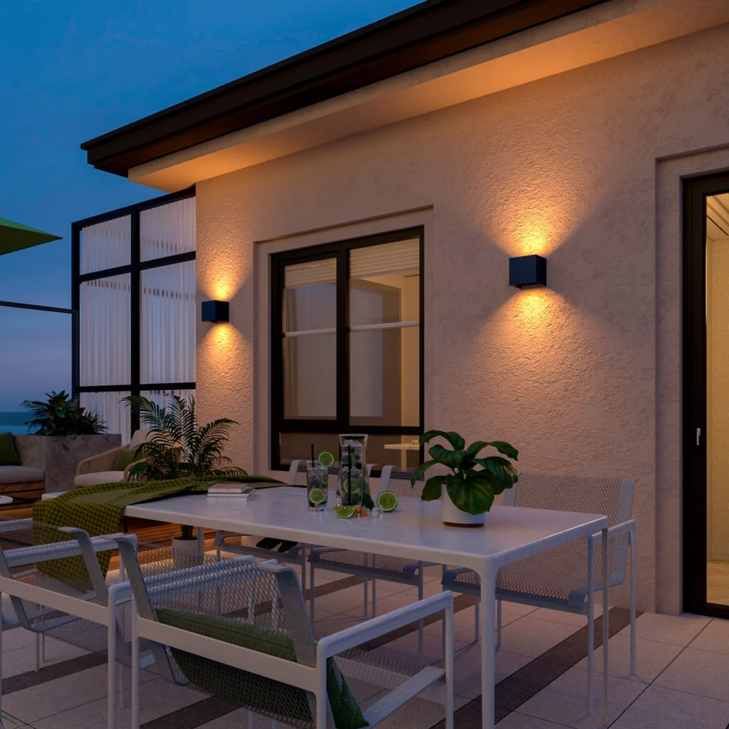 Kültéri hangulatvilágítás LED fali lámpákkal Nagytarcsán – villanyszerelő garanciával