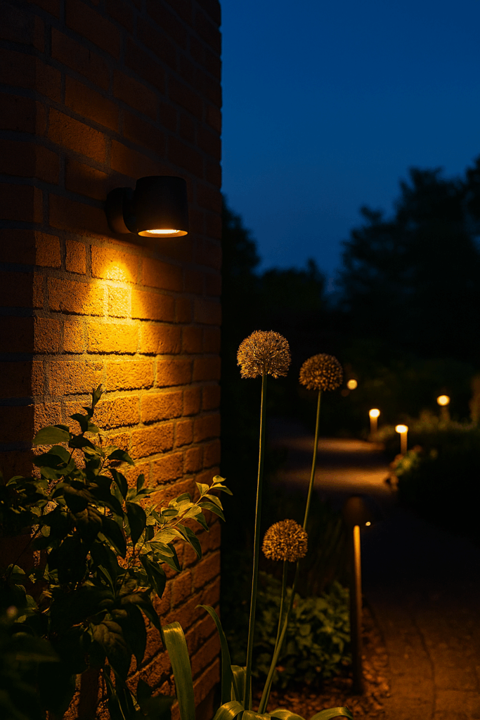 Kültéri hangulatvilágítás LED fali lámpákkal Nagytarcsán – villanyszerelő garanciával