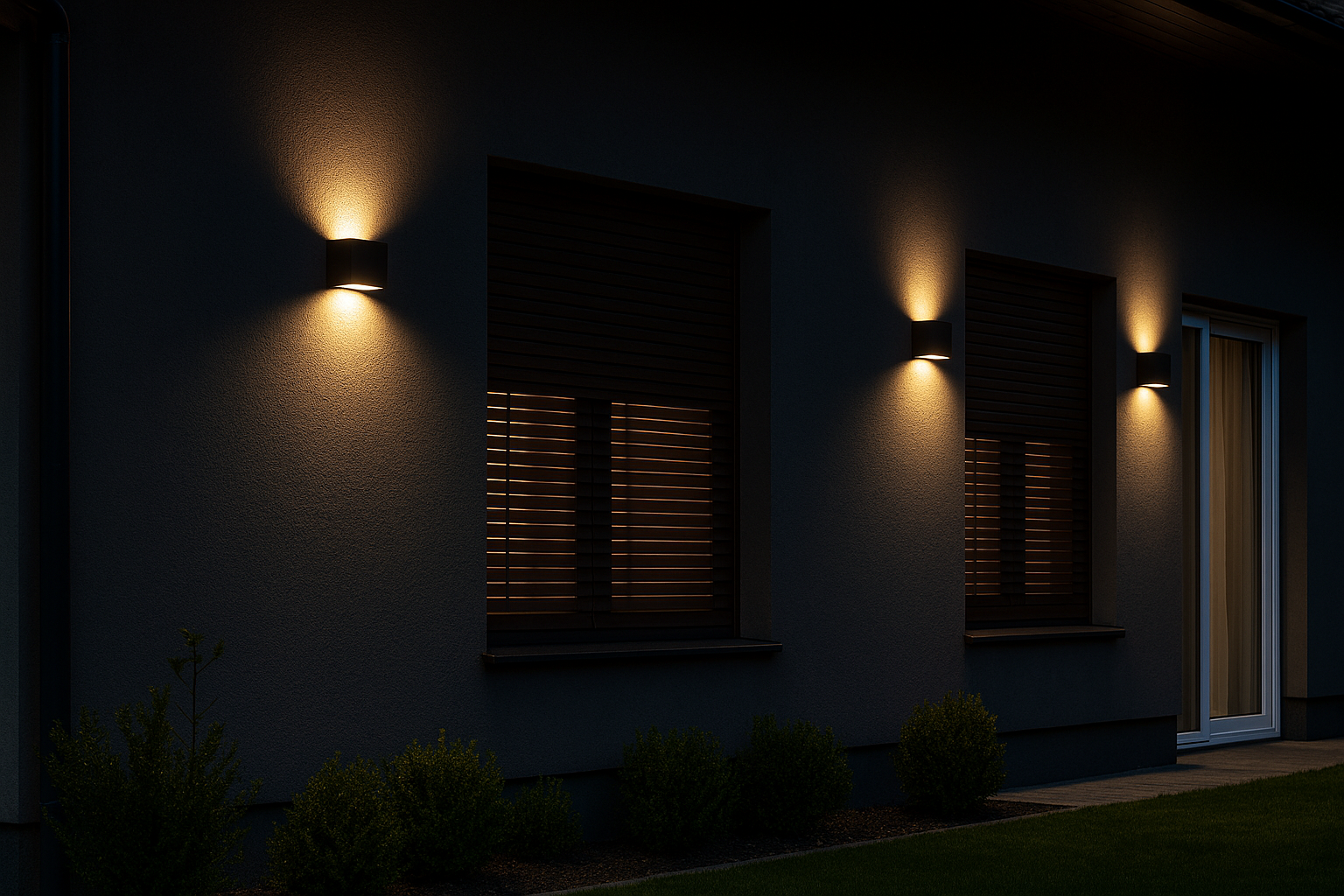 Kültéri hangulatvilágítás LED fali lámpákkal Nagytarcsán – villanyszerelő garanciával